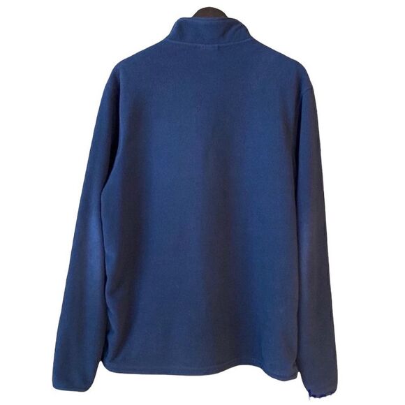 Navy Blue Fleece Pullover with 1/4 Front Zipper - Picture 2 of 4